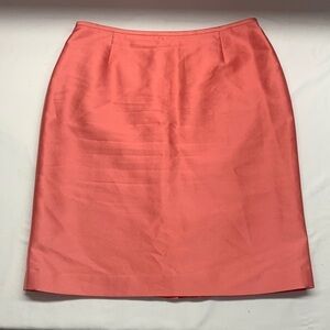 Wool and Silk Blend Skirt Fully Lined Size 8 Colour Peach
